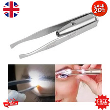 1pc Portable Stainless Steel Smart Design Eyebrow Hair Remove Tweezer With LED