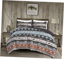 Sawyer 3-Piece Southwestern Cowboys Rodeo Comforter King Multi Cowboy Rodeo