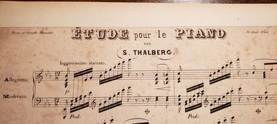 Sigismund THALBERG: Etude pour le Piano (Paris 1844)