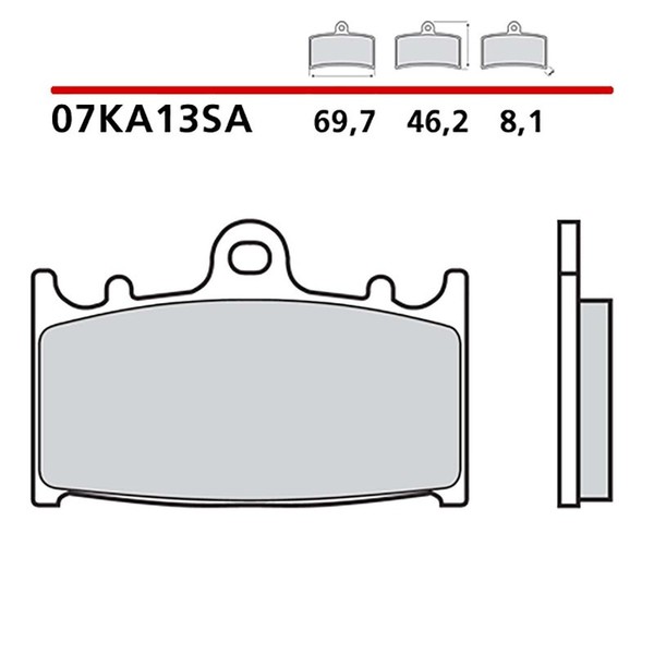 Brembo VORDERRADBREMSBELAGE-KIT FUR Kawasaki VN Classic 2000 08-09-COD. 07KA13SA-image