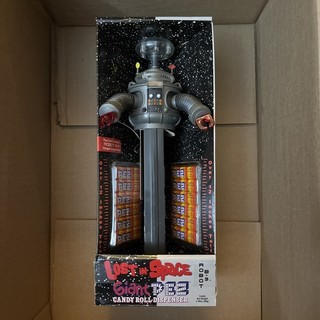 LOST in SPACE ROBOT B 9 Giant PEZ CANDY ROLL DISPENSER with Sound Rare