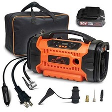  Air Compressor for Car Tires - Tire Inflator with 3 Power Sources, AC DC and 