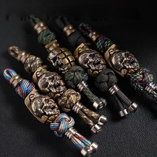 550 Paracord Knife Lanyard With Brass Hand Grenade Shape Bead Skull Bead