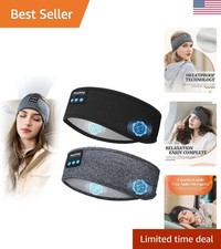 2 Pack Bluetooth Sleep Headphones - Ultra-Thin HD Stereo Speakers for Relaxation
