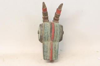 47 cm Dogon Tier Maske Stammeskunst geschnitzte Holzfigur Mali Westafrika(IG346)