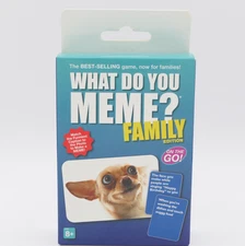 What Do You Meme? Family Edition On The Go! Card Game Ages 8+ 3 to 20 Players