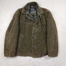 Vintage Sears The Country Coat Corduroy Barn Field Jacket 46 Regular Green 70s