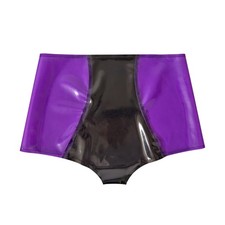 Womens Latex High Waist Briefs Rubber Shorts Underwear Fetish Clubwear 0.4mm US