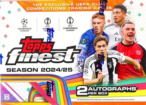 2024-25 Topps Finest UEFA Club Competitions Soccer Factory Sealed Hobby Box
