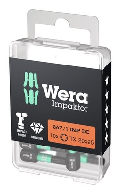 Wera Bit-Sortiment Bit-Box Impaktor 1/4'' DIN 3126 C6,3 T20 x 25 mm... 5157624001