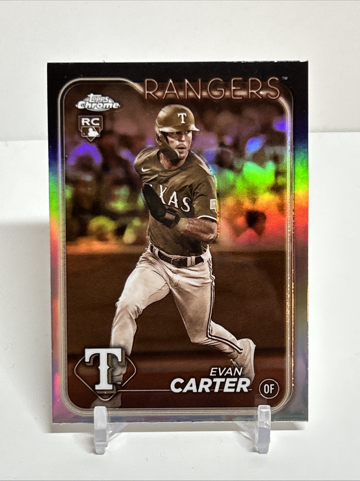 2024 Topps Chrome - Evan Carter #136 Sepia Refractor (RC)