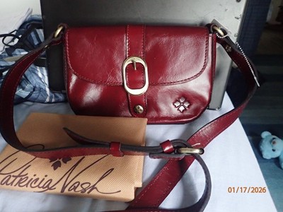 Patricia Nash Simala Leather Crossbody Oxblood NWT!