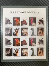 US Stamps 2021 Heritage Breeds5 Sheets of 20 / A total of 100