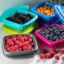 Hutzler Bitty Box Berry Keeper Colander & Saver 9oz Container, 6 Colors Choices