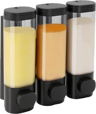 Shower Soap Dispenser Wall Mounted Shampoo and Conditioner Dispenser No Drill 3