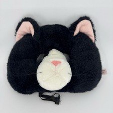 Vintage 80s Plush Cat Mask Tuxedo Costume Made in Korea Mervyn s Exclusive RARE