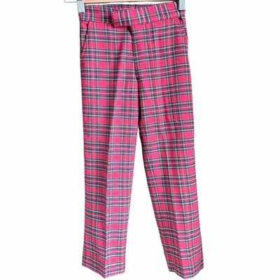 Vintage Rifle co kids red plaid tartan pants Christmas holiday preppy Ivy League