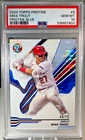 Mike Trout 2024 Topps Pristine #8 *Pristine Blue* Numbered /75 Angels PSA 10