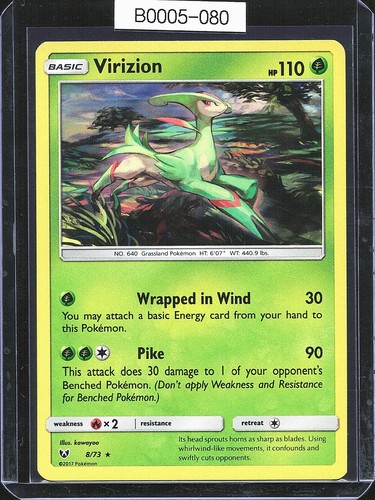 Pokemon TCG Virizion 8/73 Shining Legends Holo Rare B0005-080