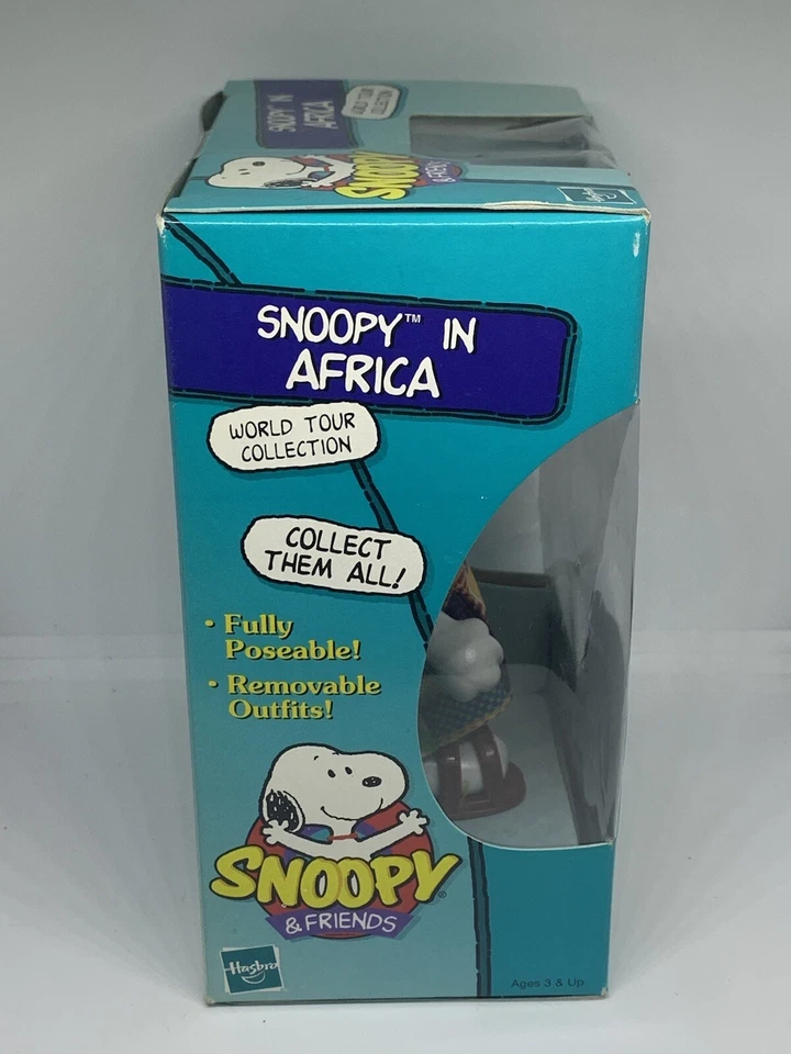 Figura Snoopy And Friends Snoopy in Africa 5" de colección Hasbro 1999 paquete desgaste Foto 4 de 4