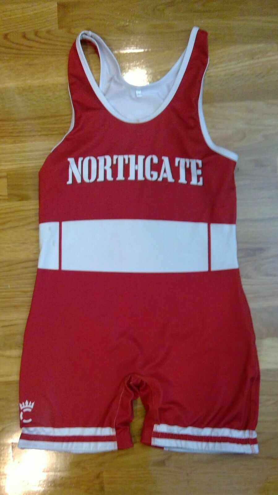 High School Team Issued Authentic Wrestling suit Singlet Vikings Size