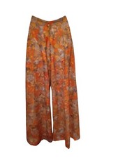 Vintage 60's Super Flare Women's Pants XS Fall Floral Design