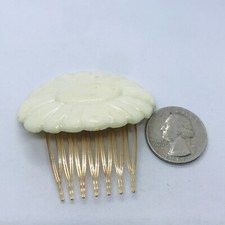 FRENCH ANTIQUE PLASTIC FAUX VINTAGE HAIR COMB GOOD CONDITION