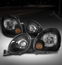 FOR 98-05 LEXUS GS300 GS400 GS430 REPLACEMENT HEADLIGHTS LAMPS BLACK LEFT+RIGHT