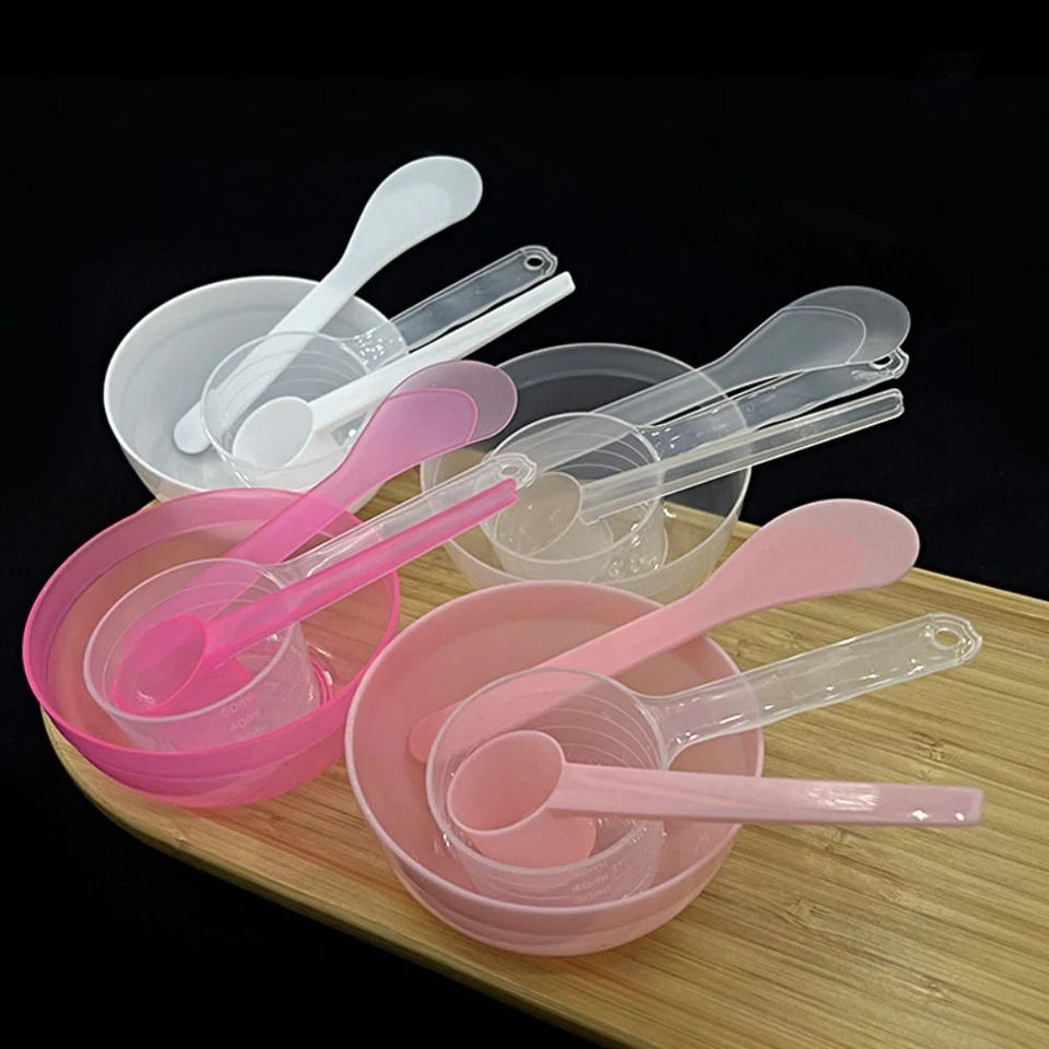 4Pcs Face Mask Mixing Bowl Set Mixing Tools with Silicone Facial Mask Bowl New
