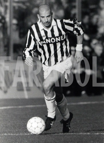 Photo de presse vintage Football, Juventus, Fonseca,Zidane,1999,tirage