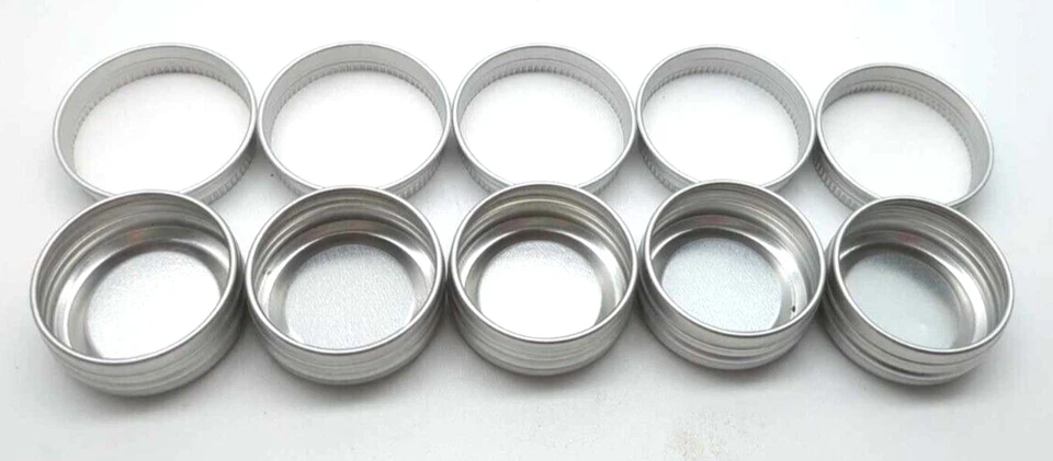 1/2 oz Aluminum Tins With Lined Screw Top Lids Mini Lot 5 Tins NEW - Image 3 of 4