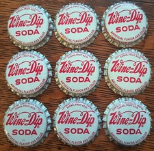 9 WINE DIP soda Bottle Caps Unused P/L Moberly Bottling