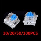 10-100Pcs For Cherry MX Mechanical Switch Keyboard  Blue 3 Pins RGB Replacement