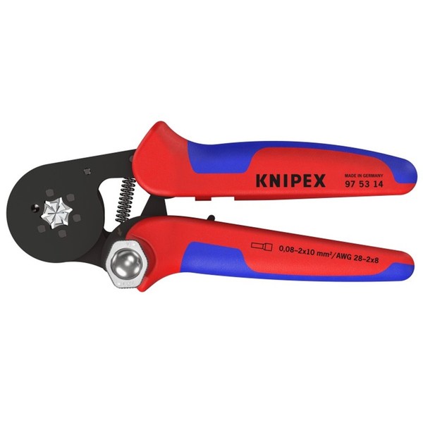 Knipex 97 53 14 Selbsteinstellende Crimpzange 180 Mm AderendsüLsen 0,08-16 Mm²-image