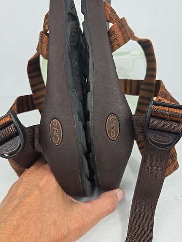 Chaco Size 11M Men’s Brown And Orange Braid Adjustable Comfort Sport Sandals - Picture 10 of 12