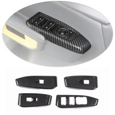 Fit For 2023-2025 Ford Ranger Carbon Fiber Abs Door Window Lift Panel Cover Trim Fit For 2023-2025 Ford Ranger Carbon Fiber Abs Door Window Lift Panel Cover Trim