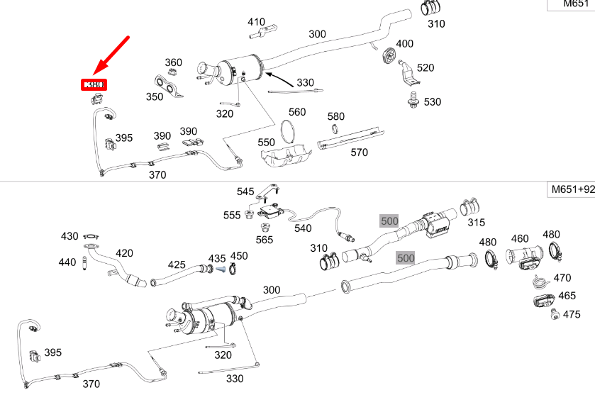 MB CLA C117 Temperatursensor-Leitungskabelklemme A0005462475