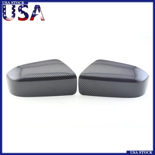 2x Carbon Fiber Look Side Rear view Mirror Cover Cap For Honda Accord 2003-2007