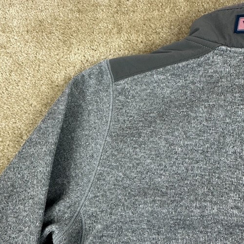 Vineyard Vines Boys pullover XL 18 gray Long Sleeve 1/4 Zip Sweatshirt - Picture 14 of 19