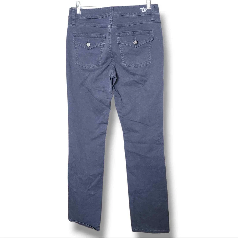 Pantalones para mujer Christopher azul pierna recta tiro medio azul grisáceo talla 6 Foto 4 de 4