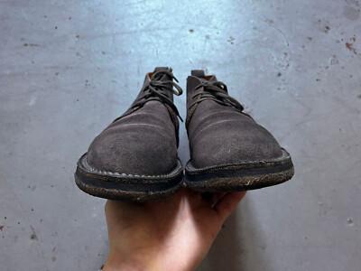 Buttero Woven Suede Chukka Boots Mens Size 10.5 EU 43.5 Dark Brown Made in Italy Leigh Mid Brown Calf Suede Men main image 3