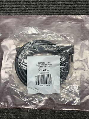Belkin F2E7171-10-DV Black DVI-D to DVI-D Male to Male Dual Link Cable