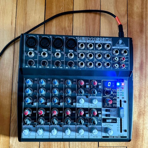 Behringer XENYX 1202FX 12 CH Mixer Analog Effects Black Gray Audio