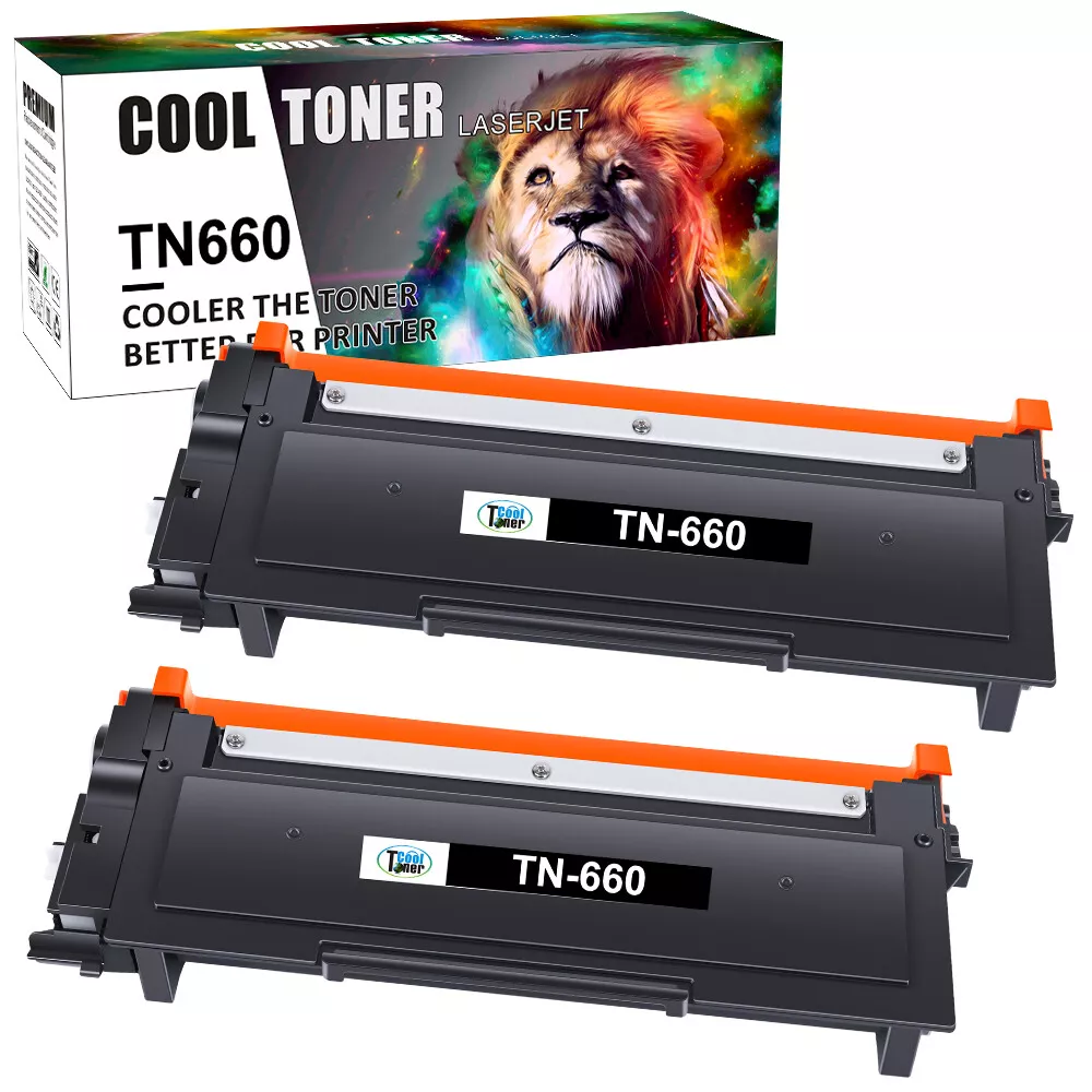 2 High Yield TN660 Toner Cartridge Compatible For Brother MFC-L2740DW  L2700DW