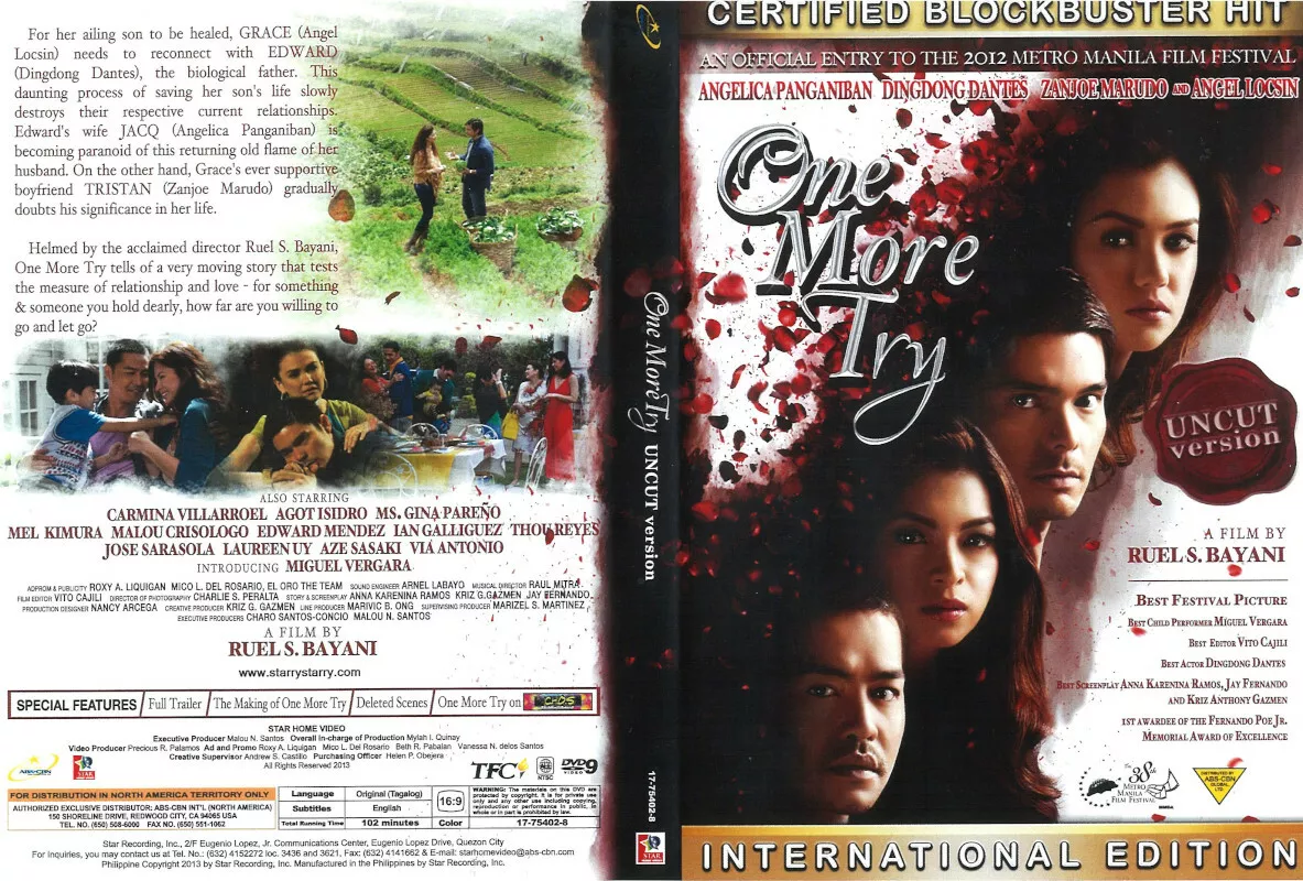 Filipino Tagalog Movies on DVD For Sale One More Try Uncut Version