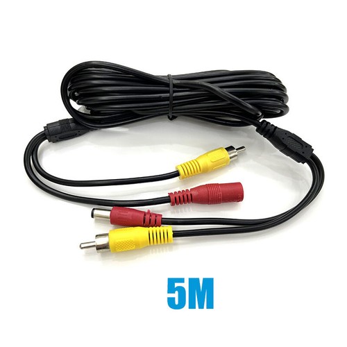 Car Rca Dc Video Extension Cable For Backup Camera Cctv Security Truck Bus Trail - Picture 12 of 15