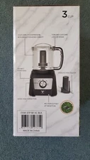 New 3 Cup Moss & Stone Black Multifunctional Mini Prep Food Processor