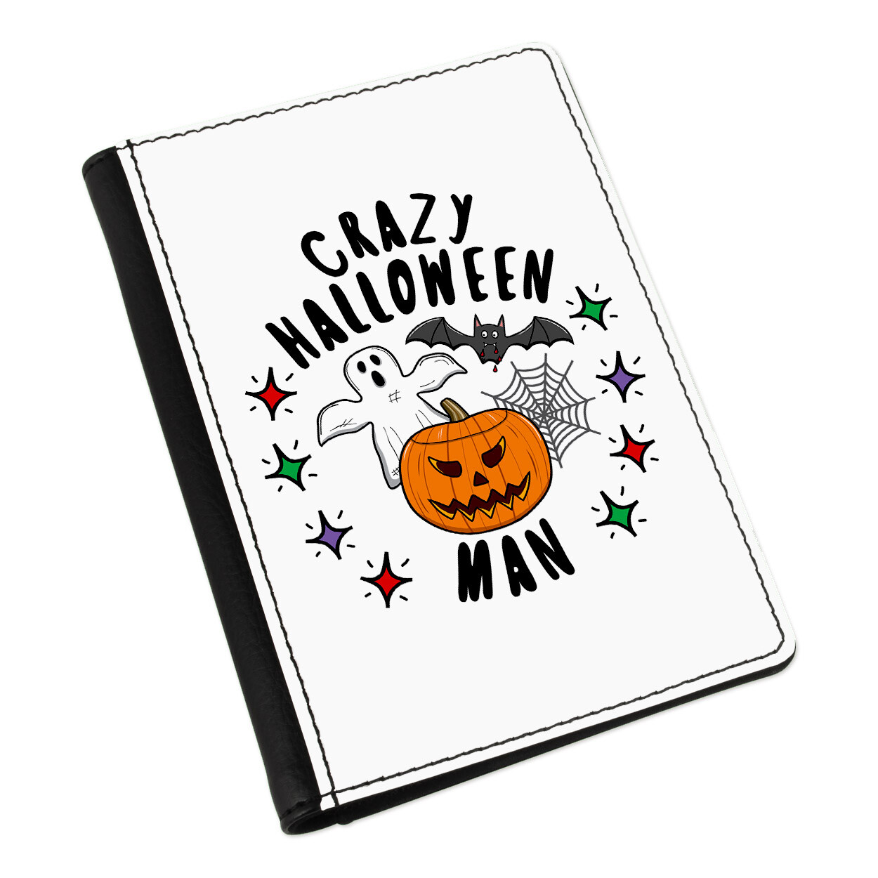 Pazzo Halloween Uomo Stars Custodia Passaporto Cover Papà Fidanzato Ghost Funny
