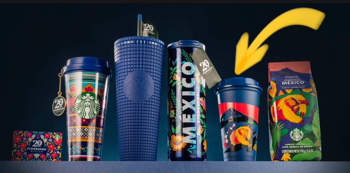 NEW! Starbucks Mexico Reusable Hot Cup & Lid 15oz.Veracruz 20th