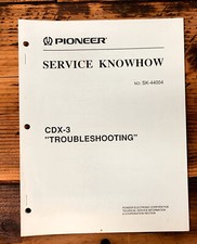 Pioneer CDX-3 Troubleshooting Service Manual Original 
